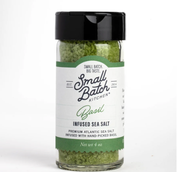 Small Batch Kitchen Basil Infused Atlantic Sea Salt