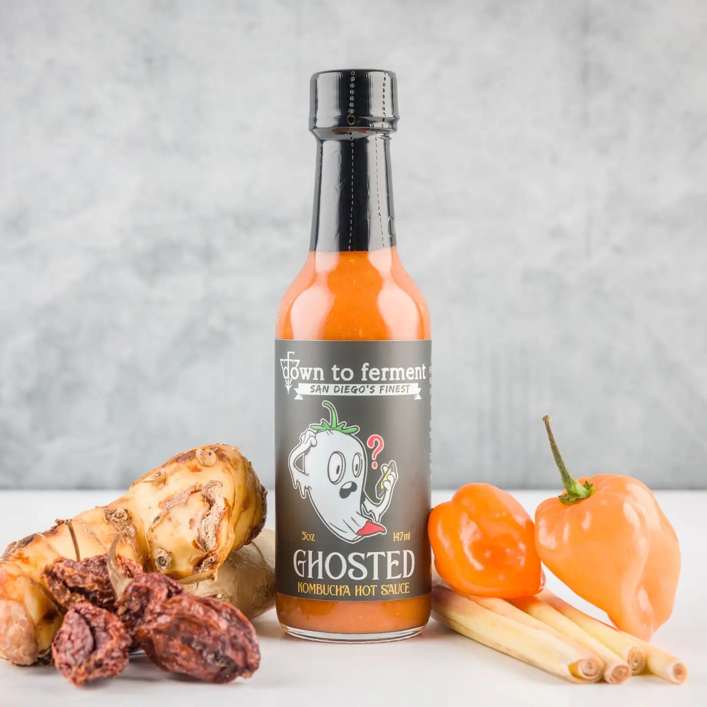 Down To Ferment -- Ghosted Kombucha Hot Sauce